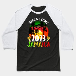 Jamaica Vacation 2023 Here We Come Matching Family Vacation Baseball T-Shirt